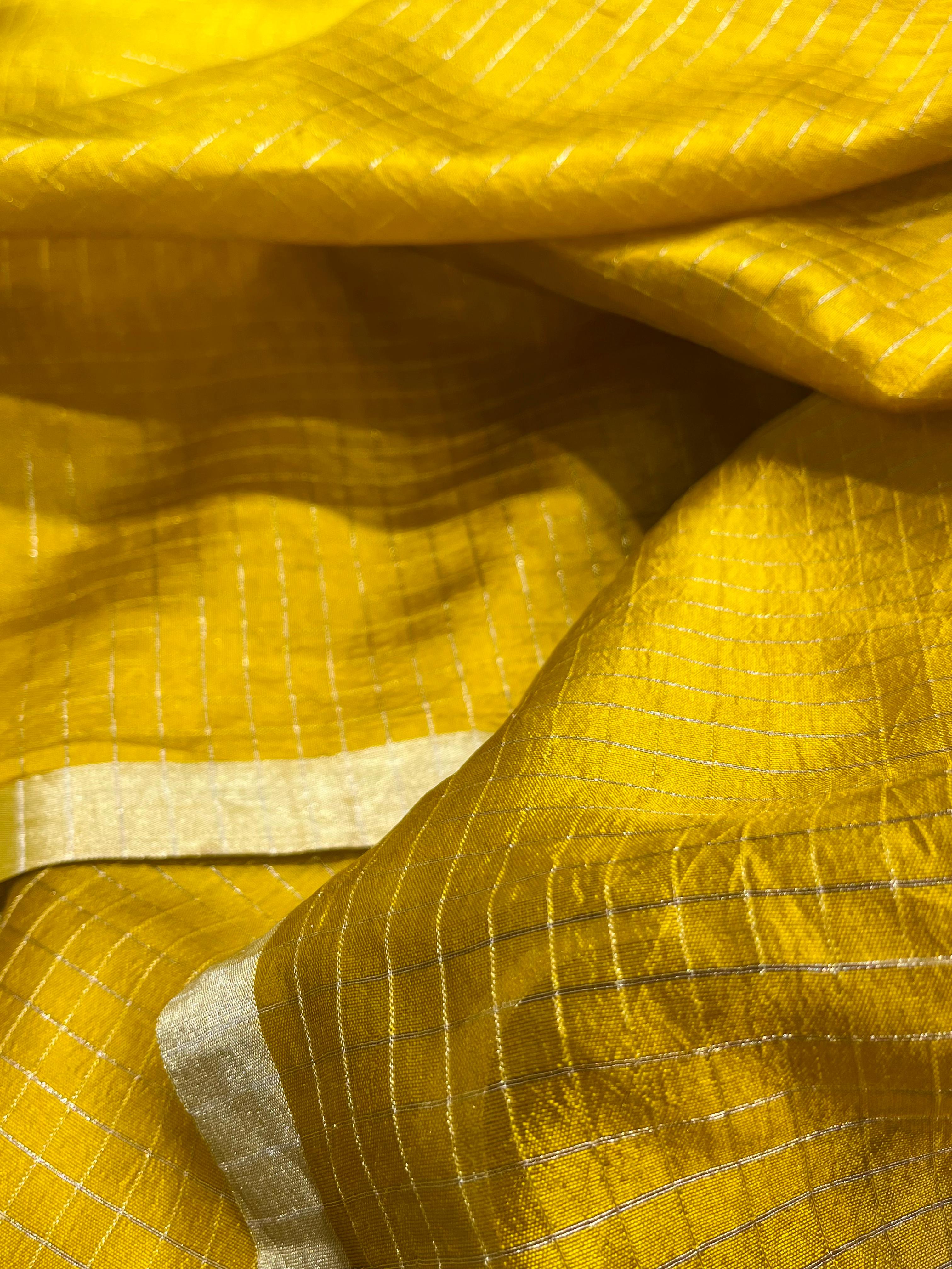 K.R KASAT - Yellow Silk Fabric